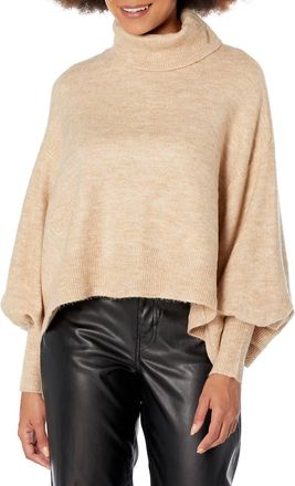 Calvin Klein Everyday Turtle Neck Sweater In Travertine Heather