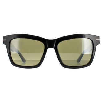 Serengeti Eyewear Square Shiny Black Mineral Polarized Green 555nm Winona