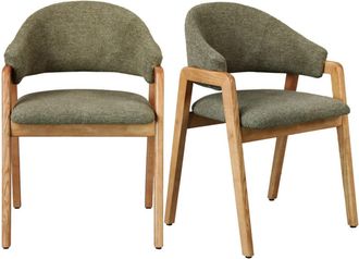 Moloo de tela verde y fresno natural (x2)