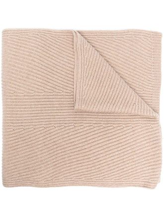 Joseph ribbed-knit cotton-wool blend scarf - women - Cotton/Wool/Cashmere - One Size - Neutrals