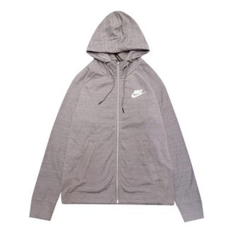 Nike logo zipped hooded jacket Grey CD9177-056