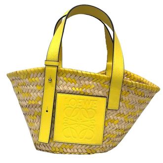 Loewe Yellow Leather Basket Handbag Tote Bag (Pre-Owned)