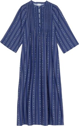 APOF Ingrid Kleid - Dames - Casual kleedjes - Blauw - L - Katoen - Kleedjes