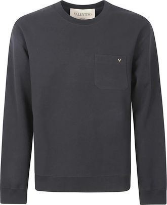 Valentino Garavani Katoenen sweatshirt met VGold - Heren - Sweatshirts - Zwart - XL - Katoen - Hoodies & sweatvesten