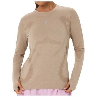 Asics Road Seamless L/S Top Laufshirt f&uuml;r Damen | beige