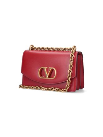 Valentino Garavani Womens Bags Red Lamb Leather