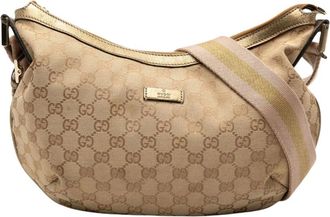 Gucci Pre-owned Shoulder Bags, female, Brown, Size: ONE SIZE Pre-owned Hobo Bag