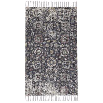 Beliani Beliani - Alfombra De Poli&eacute;ster Multicolor Algod&oacute;n 80 X 150 Cm Borlas Envejecido Oriental Sala De Estar Dormitorio Armutalan