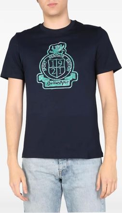 Ballantyne crest-print T-shirt - men - Cotton - L - Blue