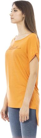 Just Cavalli Orange Cotton Women T-Shirt