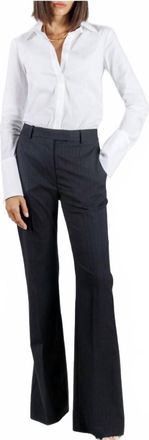Mant&ugrave; Flare Trousers In Black
