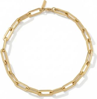 Pompeii3 Yasmine 6mm Paperclip Anklet 18k Gold Plated 10 Length