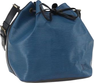 Louis Vuitton Bicolor Petit Noe Epi Leather Blue Leather Handbag (Pre-Owned)