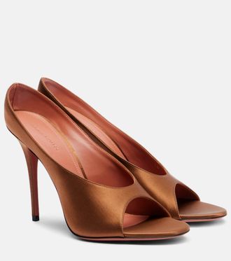 Amina Muaddi Anok 105 satin mules