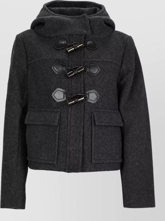 Ganni cashmere single-breasted coat