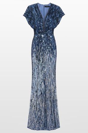 Jenny Packham Dusk Dress in Denim at Nordstrom, Size 18 Uk