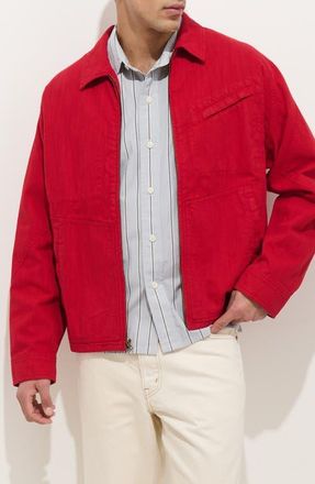 Alex Mill Andre Cotton Blend Twill Jacket in Chili Pepper at Nordstrom, Size Xx-Large