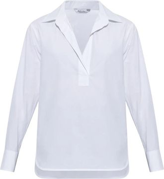 Max Mara Violino Top - Dames - Overhemden - Wit - S - Katoen - Overhemden
