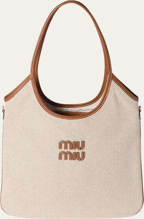 Miu Miu Ivy Canvas Tote Bag