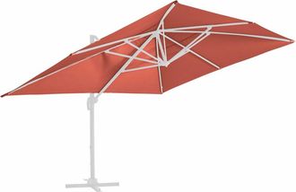 Oviala Tela para sombrilla voladiza de 4 x 3 m color terracotta