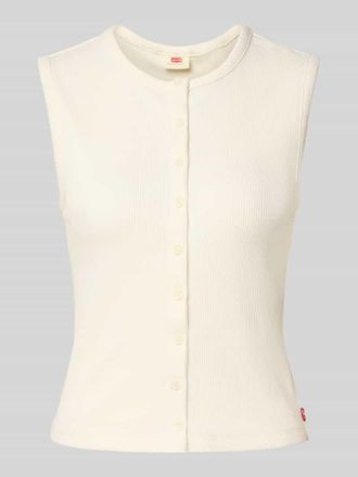 Levi's Tanktop mit durchgehender Knopfleiste in Ecru, Gr&ouml;&szlig;e L