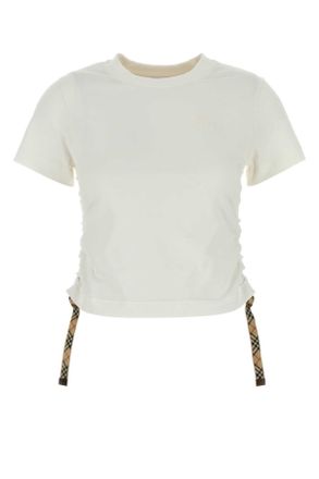 Burberry White Cotton T Shirt