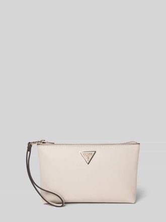 Guess Kosmetiktasche mit Trageschlaufe Modell LAUREL II in Taupe, Gr&ouml;&szlig;e 1