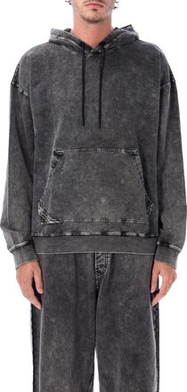 Diesel Washed Black Relaxed Vintage Hoodie