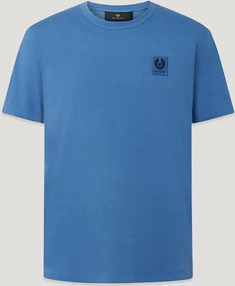 Belstaff Mens Belstaff Short Sleeved Mens Logo Patch T-Shirt - Marine Blue - Navy - Size: 38