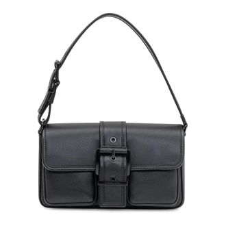 Michael Kors Shoulder Bags, female, Black, Size: ONE SIZE Colby Medium Leather Shoulder Bag