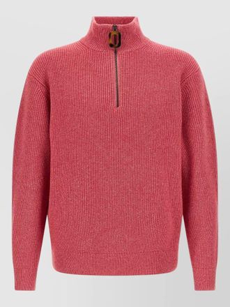 J.W.Anderson high collar ribbed knit zip sweater