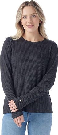 Smartwool Thermal Merino Rib Crew Womens Clothing Charcoal Heather 1 : LG