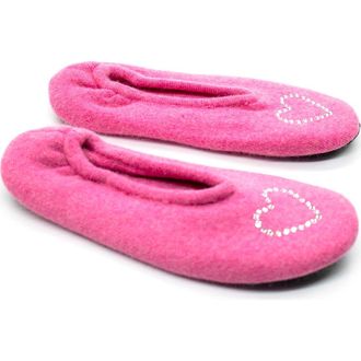 Portolano Rhinestone Heart Slipper in Flamingo Pink at Nordstrom Rack, Size Medium