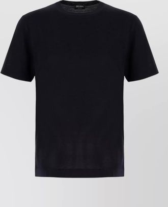 Ermenegildo Zegna wool crew neck short sleeve t shirt