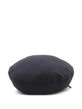 Gucci wool ribbon beret - women - Wool - M - Blue
