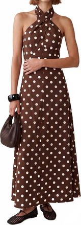 Few Moda Noelle Dress In Brown Polka Dot