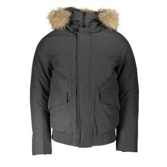 Woolrich Cotton Men Jacket with Hood and Removable Mens Fur