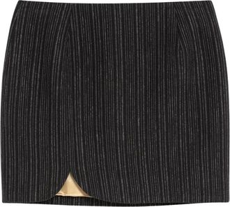 A Paper Kid Rokken, Dames, Zwart, S, Katoen, Minigonna Gessata Lurex