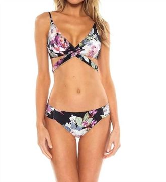BECCA by Rebecca Virtue Spring Fling Wrap Halter Top In Multi