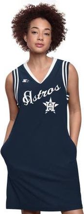 Starter Womens Starter Navy Houston Astros Fast Track Sneaker V-Neck Dress at Nordstrom, Size X-Large