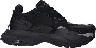 Versace Black Fabric Chunky Mens Sneakers