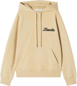 Lanvin Ribbon Hoodie - Heren - Hoodies - Beige - S - Katoen - Hoodies & sweatvesten
