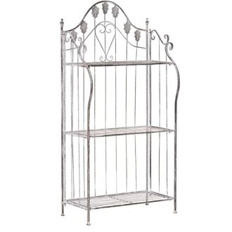 Beliani Shelving Unit VISANO Metal 59 cm 30 cm Grey