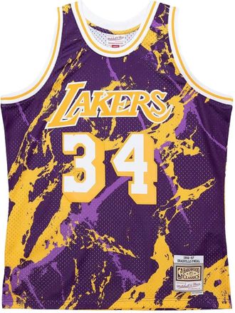 Mitchell & Ness Top Team Marble Swingman Shaquille ONeal NBA LA Lakers 1996 - Viola