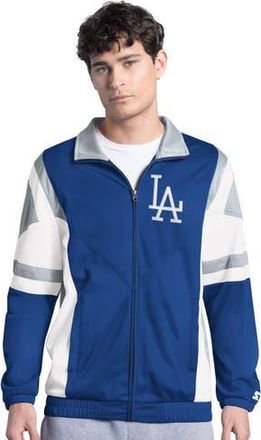 Starter Mens Starter Royal/Gray Los Angeles Dodgers Contender Tricot Full-Zip Track Jacket at Nordstrom, Size Small