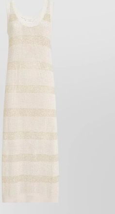 Brunello Cucinelli long knit dress scoop neck sleeveless