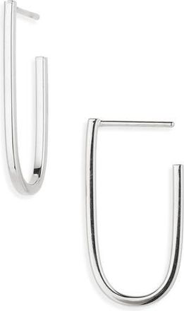 Argento Vivo J Stud Post Hoop Earrings in Silver at Nordstrom Rack
