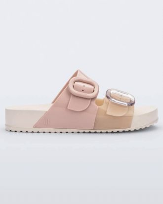 Melissa Womens Cozy Platform Slide Sandal In Beige/pink