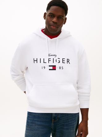 Tommy Hilfiger Big & Tall Hoodie BT-BRANDLOVE BIG HILFIGER, Herren, Gr. 4XL, wei&szlig;, Sweatware, Obermaterial: 77% Baumwolle, 23% Polyester, TOMMY HILFIGER BIG & TALL, regular fit