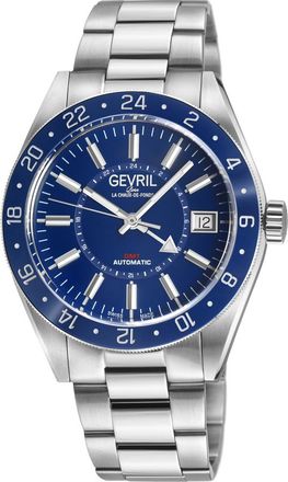 Gevril Group Belmont GMT Automatic Blue Dial Mens Watch 42201B